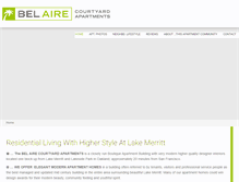 Tablet Screenshot of belairecourtyardapartments.com